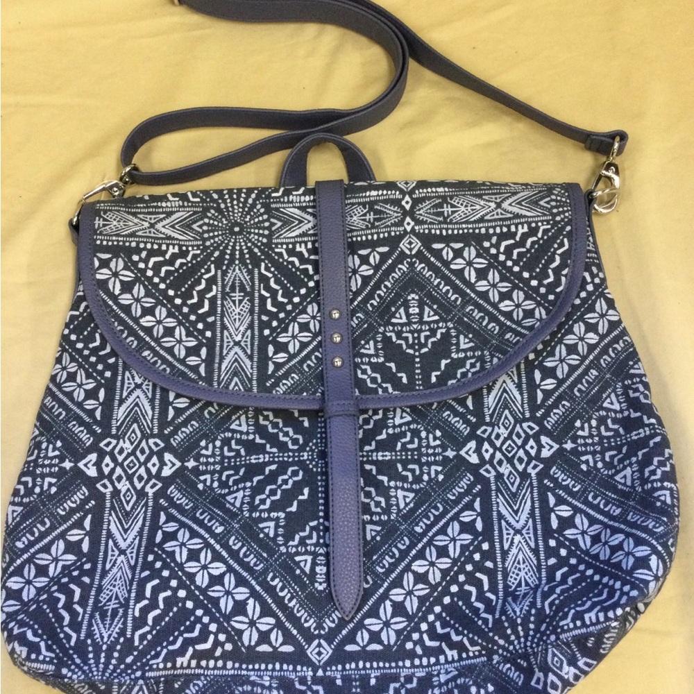 DSW CROWN VINTAGE Convertible BACKPACK Canvas Navy Purse Tote BAG
